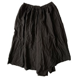 Comme Des Garcons-CDG BLACK wide short trousers-Black