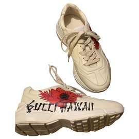 Gucci Rhyton sneakers leather eggshell Eggshell