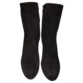 Pierre Hardy Lowboots Black Suede and Silvery Lambskin Black Silvery