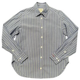 Chemise Zadig & Voltaire TAIS bleu denim à rayures blanches coton Blanc Bleu