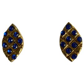 Yves Saint Laurent-YSL clip earrings-Blue