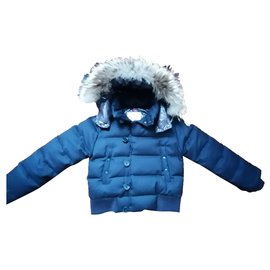 Moncler-Fur hood-Navy blue