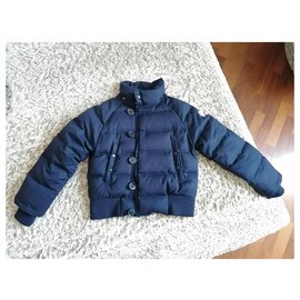 Moncler-Fur hood-Navy blue