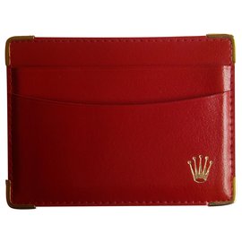 Rolex-ROLEX ORIGINAL RED LEATHER CARD HOLDER . Code: 101.60.34-Red