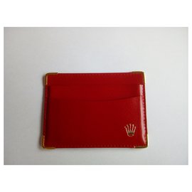 Rolex-ROLEX ORIGINAL RED LEATHER CARD HOLDER . Code: 101.60.34-Red