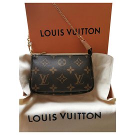 Louis Vuitton-bolsa acessória mini monograma-Marrom