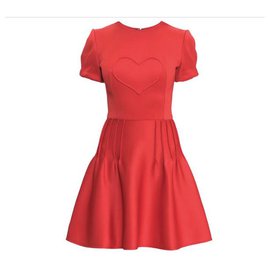 Autre Marque Rotes Jersey Kleid Rot