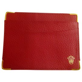 Rolex-ROLEX ORIGINAL RED LEATHER CARD HOLDER . Code: 101.60.55-Red