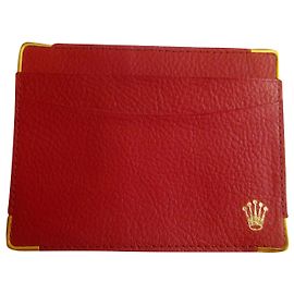 ROLEX ORIGINAL RED LEDER KARTENHALTER . Code: 101.60.55 Rot