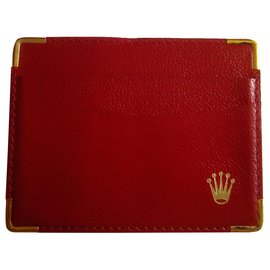Rolex-ROLEX ORIGINAL RED LEATHER CARD HOLDER . Code: 101.60.05-Red