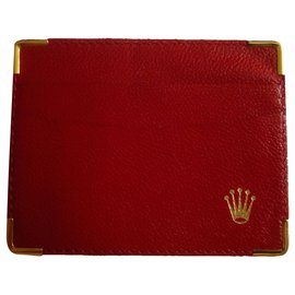 Rolex-ROLEX ORIGINAL RED LEATHER CARD HOLDER /2  Code: 101.60.05-Rot