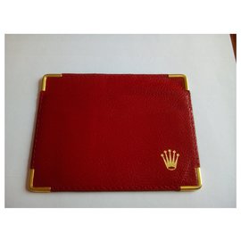 Rolex-ROLEX ORIGINAL RED LEATHER CARD HOLDER /2  Code: 101.60.05-Red
