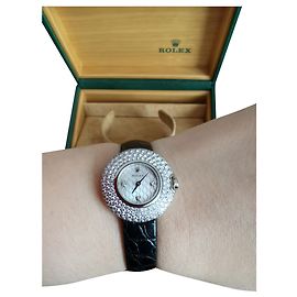 Rolex Damenuhr Cellini Silber