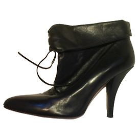 Paul & Joe Black leather ankle boots Black