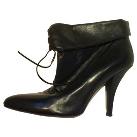 Paul & Joe-Black leather ankle boots-Black