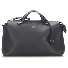 Fendi-Cartable en cuir Fendi By The Way noir-Noir