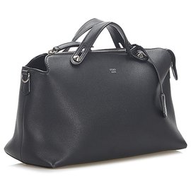 Fendi-Cartable en cuir Fendi By The Way noir-Noir