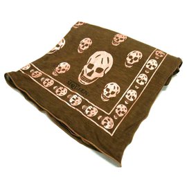 Alexander Mcqueen-Alexander McQueen Scarf-Brown