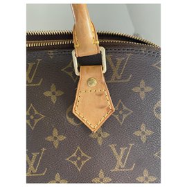 Louis Vuitton-Louis Vuitton Alma MM Monogramm Leinwand Handtasche-Braun