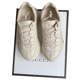 Baskets Gucci en cuir crème 39 Crème