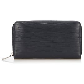 Louis Vuitton Black Epi Zippy Wallet Black
