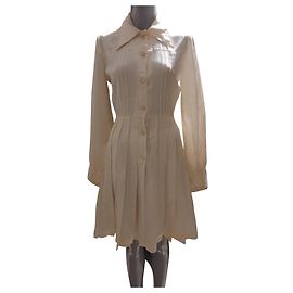 Autre Marque Nina Ricci Kleid Rosa Aus weiß