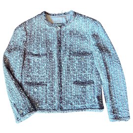 Chanel-Jaqueta de tweed icônica da Chanel-Multicor,Fora de branco