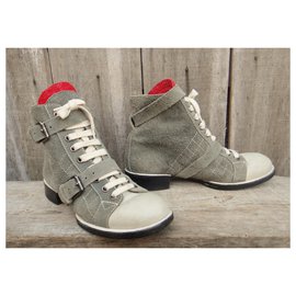 Chanel-Chanel p boots 40-Grey