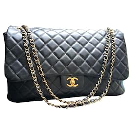 Chanel-Chanel Timeless Classic XXL flap bag GHW-Black