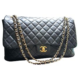 Sac à rabat Chanel Timeless Classic XXL GHW Noir