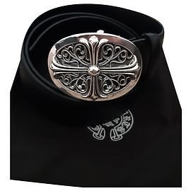 Chrome Hearts Blumengürtel Schwarz