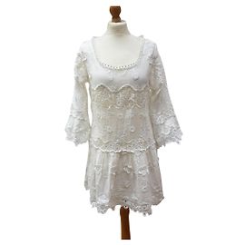 Autre Marque Robe blanche Antica Sartoria Positano Blanc cassé