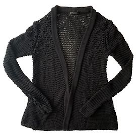 Donna Karan Cardigã de malha preta Preto