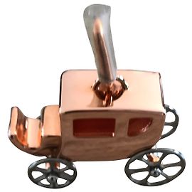 Pendentif hermès modèle calèche plaqué or rose Rose