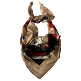Cartier Fular de seda estampada Multicolor