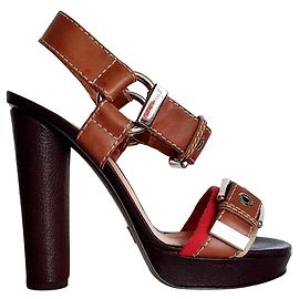 Sandali Dolce & Gabbana in pelle marrone Marrone
