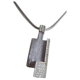 Autre Marque-Pendant necklaces-Silvery