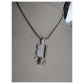 Autre Marque-Pendant necklaces-Silvery