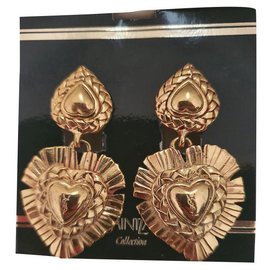 Yves Saint Laurent-Boucles d'oreilles-Doré