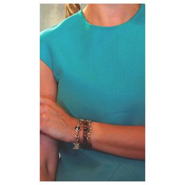 Céline-Pulseiras-Marrom,Dourado