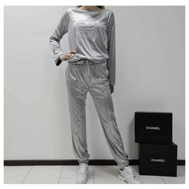 Chanel-Chanel Logo Sport Suit Sz.36-Silvery