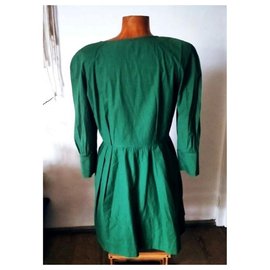 Dior-Christian Dior grünes Kleid-Dunkelgrün