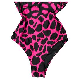 Maillot de bain Michael Kors Noir Rose Fuchsia Polyester Taille 42 Noir Rose Fuschia