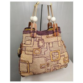 Jamin Puech-Jamin Puech patterned straw bag-Brown,Beige