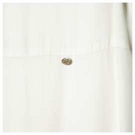 Chanel-Abito Chanel misto cotone bianco minimal fr40/42-Crudo