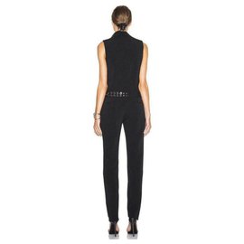 Thierry Mugler-Silk lined jumpsuit in black, New-Black