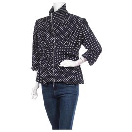 Joseph Ribkoff Polka Dot Jacket Blue White Blue