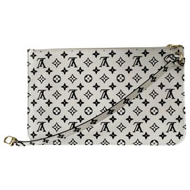 Louis Vuitton-Monograma Gigante Neverfull POUCH-Branco