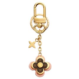 Louis Vuitton Blooming Flower BB Chaveiro Dourado Gold hardware