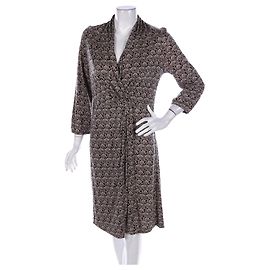 Vestido Noa Noa Marrom e Preto Algodão Lyocell L Marrom Preto